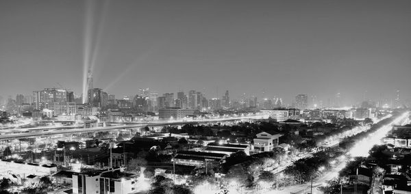 Cityscape against clear sky
