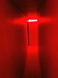 Close-up of illuminated red light