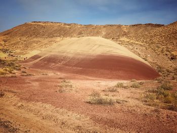 Scenic view of desert against sky