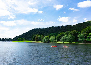 Scenic view of river against sky