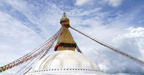 Low angle view of traditional building against sky