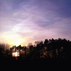 Scenic view of landscape against sky at sunset