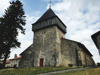 Low angle view of church against sky