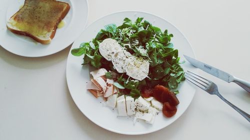 Healthy lunch served on table