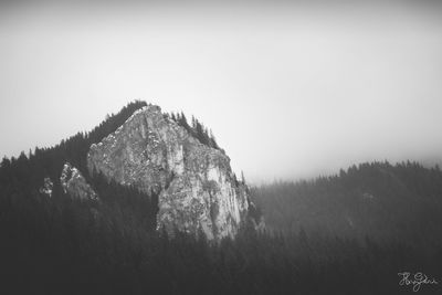 Low angle view of mountain against sky