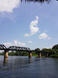 Bridge over river against sky