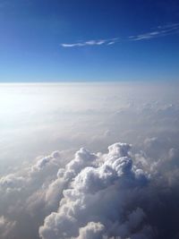 Aerial view of clouds in sky