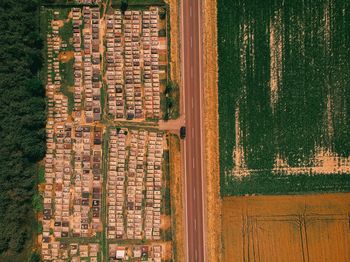 Aerial view of town