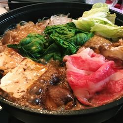 Close-up of meat in bowl