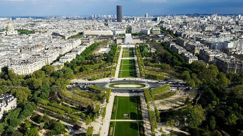 High angle view of city