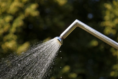 Close-up of water falling from fountain