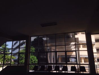 View of building through window