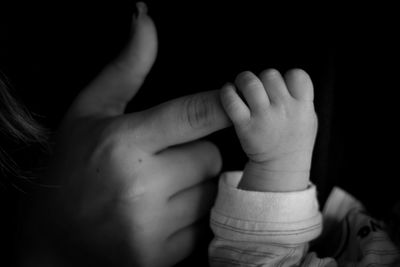 Close-up of baby hands