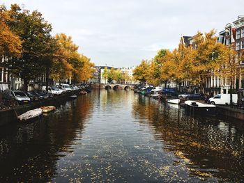 Canal passing through city