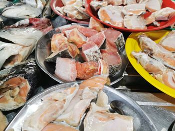 Close-up of fish for sale in market