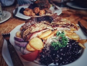 Close-up of food in plate