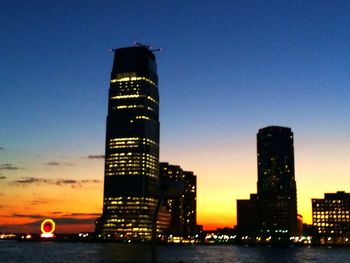 City skyline at night