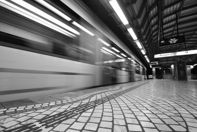 Greyscale long shutter speed shot of an empty train station in gelsenkirchen, germany