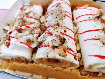 Close-up of dessert in plate