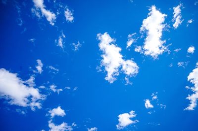 Low angle view of blue sky