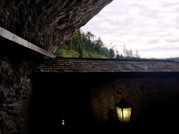 Low angle view of house against sky