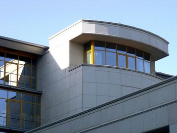 Modern building against clear sky