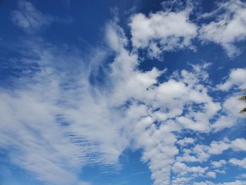 Low angle view of clouds in sky