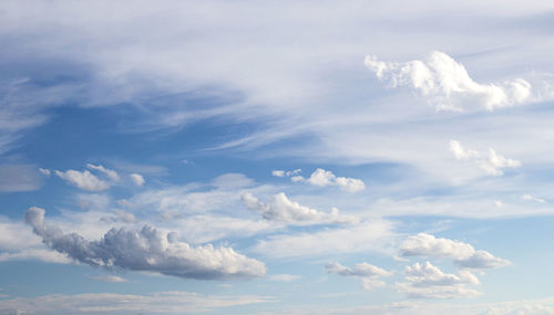 Low angle view of clouds in sky