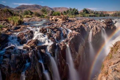 Panoramic view of waterfall