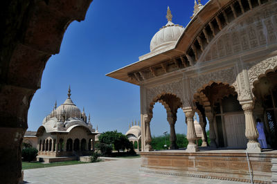 View of historic building against clear sky