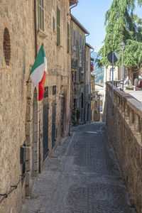Beautiful streets with stone buildings in the historic center of civitella del tronto