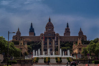 View of buildings against cloudy sky