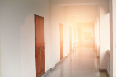 Empty corridor of building