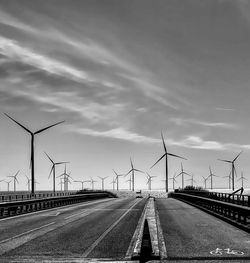 Railroad track against sky