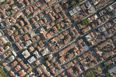 Aerial photographic documentation of a highly urbanized area by day