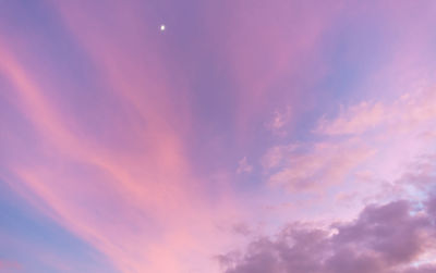 Low angle view of clouds in sky at night