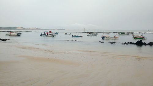 View of boats in sea