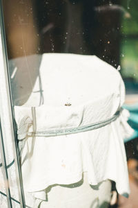 Close-up rear view of glass window