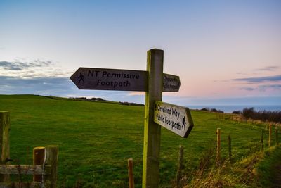 Cleveland way sign on the old railway line walk