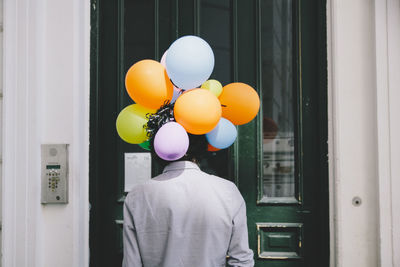 Man with balloons