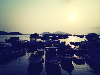 Boats in calm sea