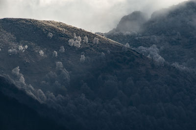 Low angle view of mountain against sky