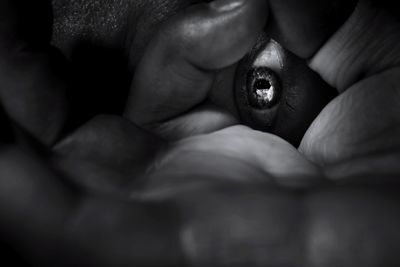 Close-up portrait of hands