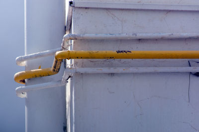 Close-up of yellow pipe