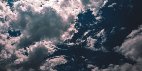 Low angle view of clouds in sky