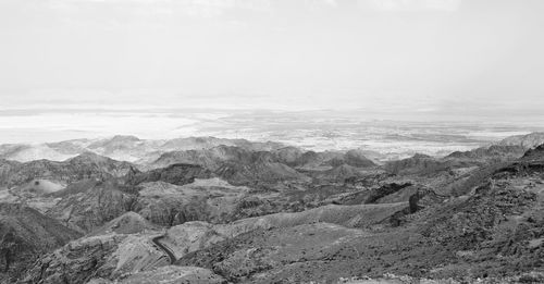 Scenic view of dramatic landscape against sky