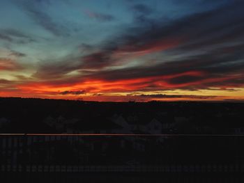 Scenic view of orange sky