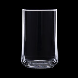 Close-up of empty glass against black background