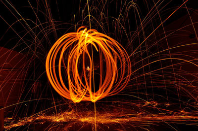 Wire wool at night