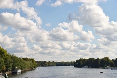 Scenic view of river against sky